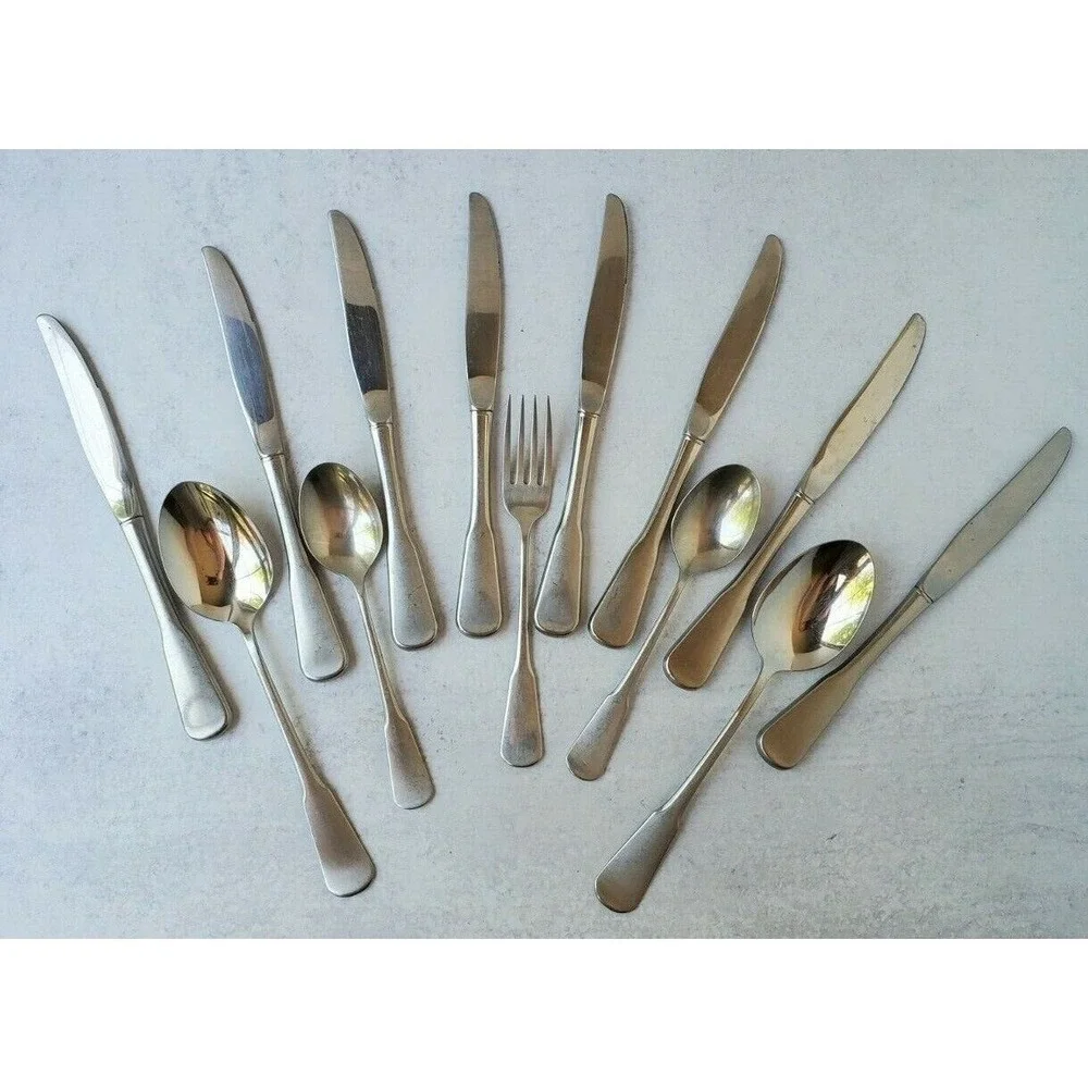Minute Man / Colonial Boston Satin Stainless Flatware ONEIDA 13pc Spoons Knives+